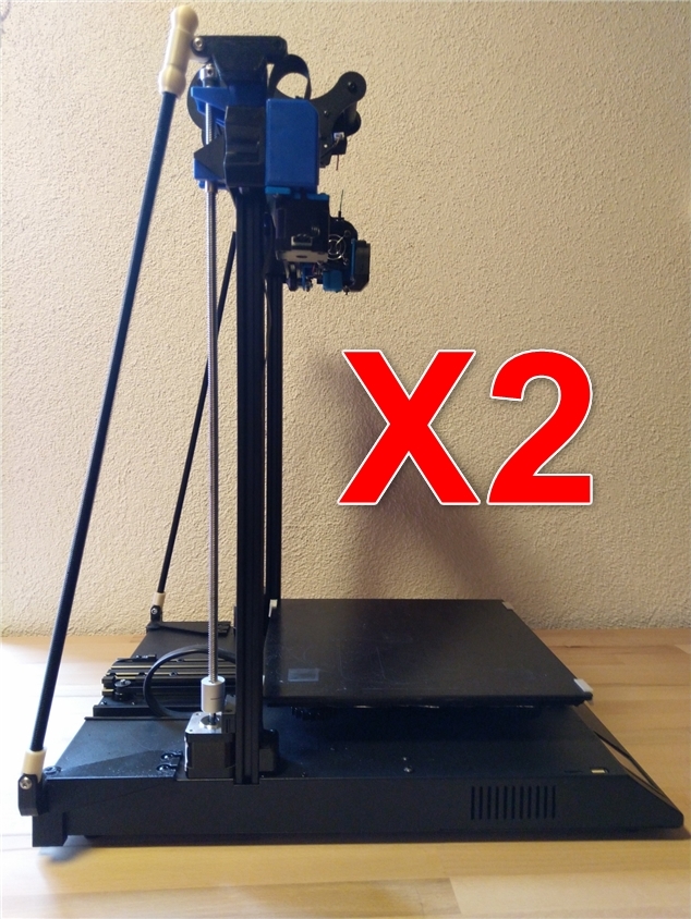 Artillery Evnovo Sidewinder X2, Z, Achse, Verstrebung, Arretierung, Justierung