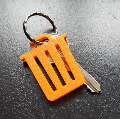 Trash Keyring