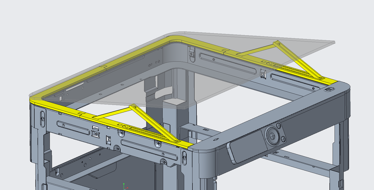 Bambu Lab P1P "Support" mod for "Vision" Enclosure