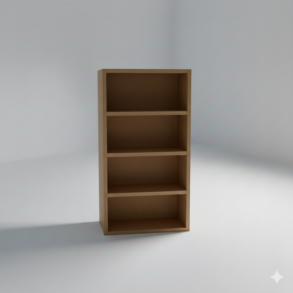 Low Poly Bookshelf 3D Model