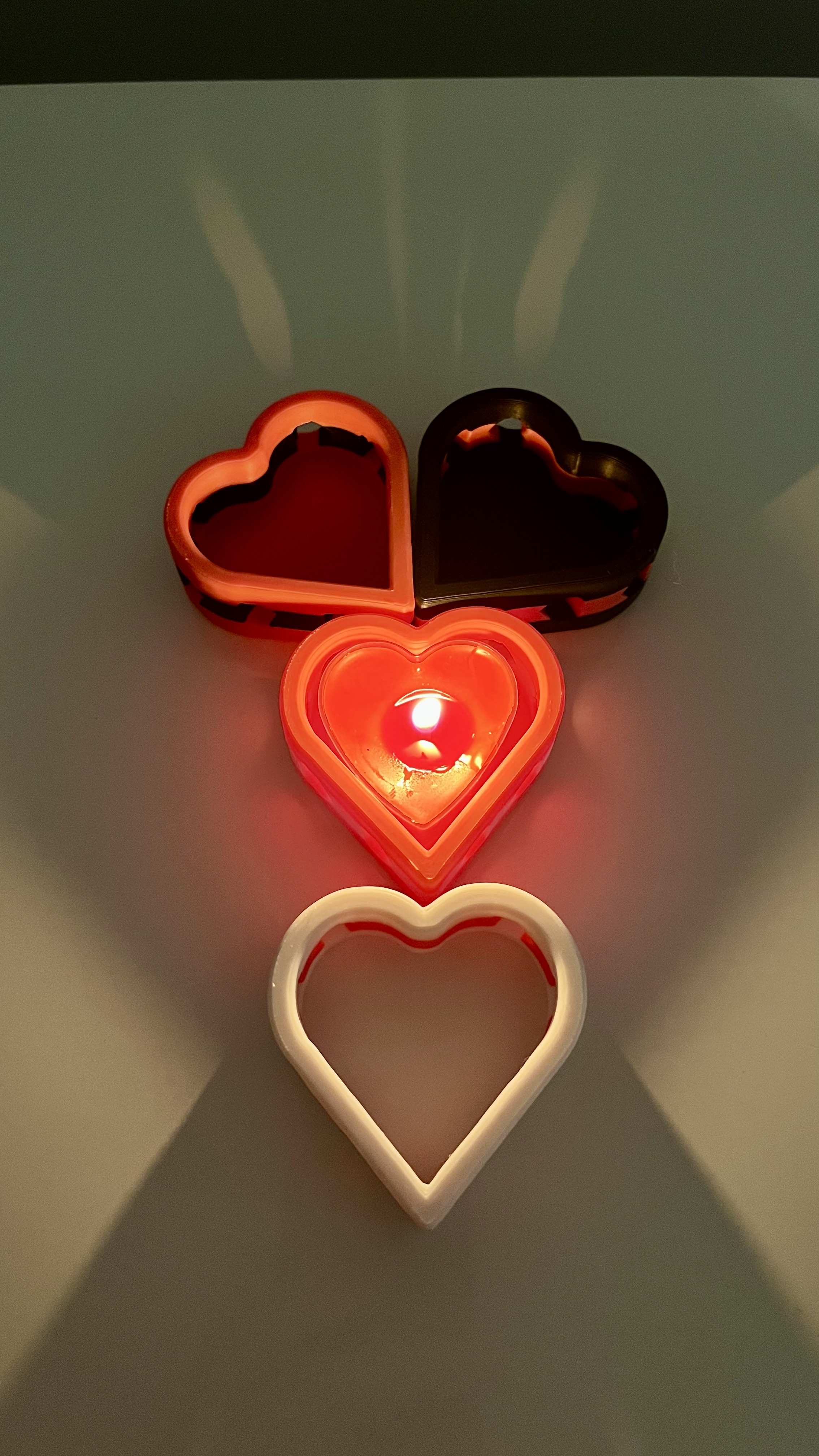 Valentine's Heart Tea Light Candle Holder