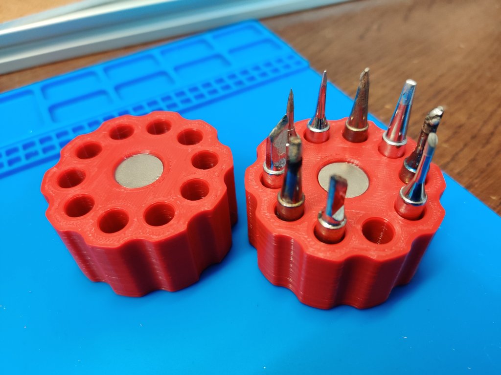 Soldering iron tip holder