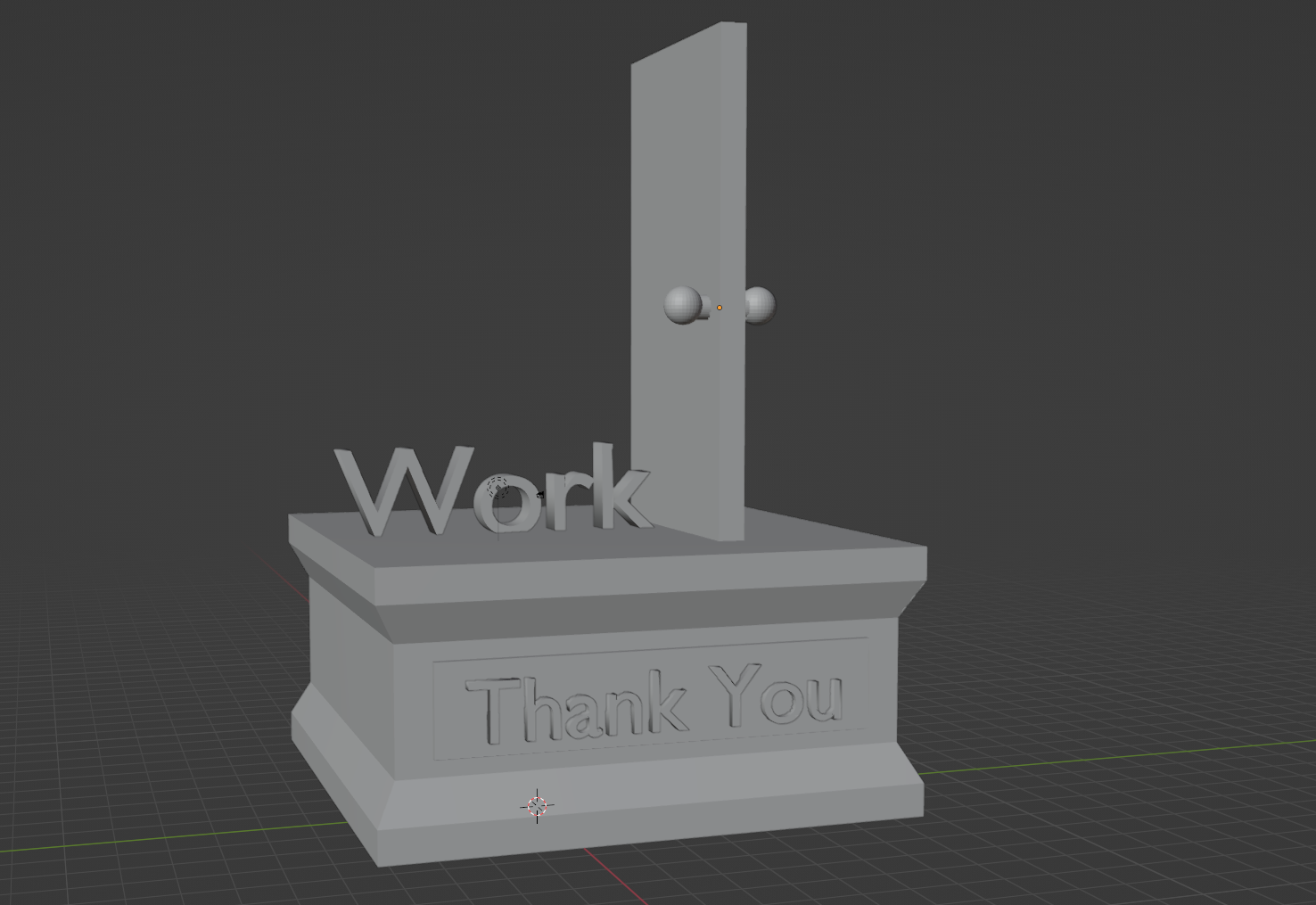 Thank you to not have bring work home - Trophy