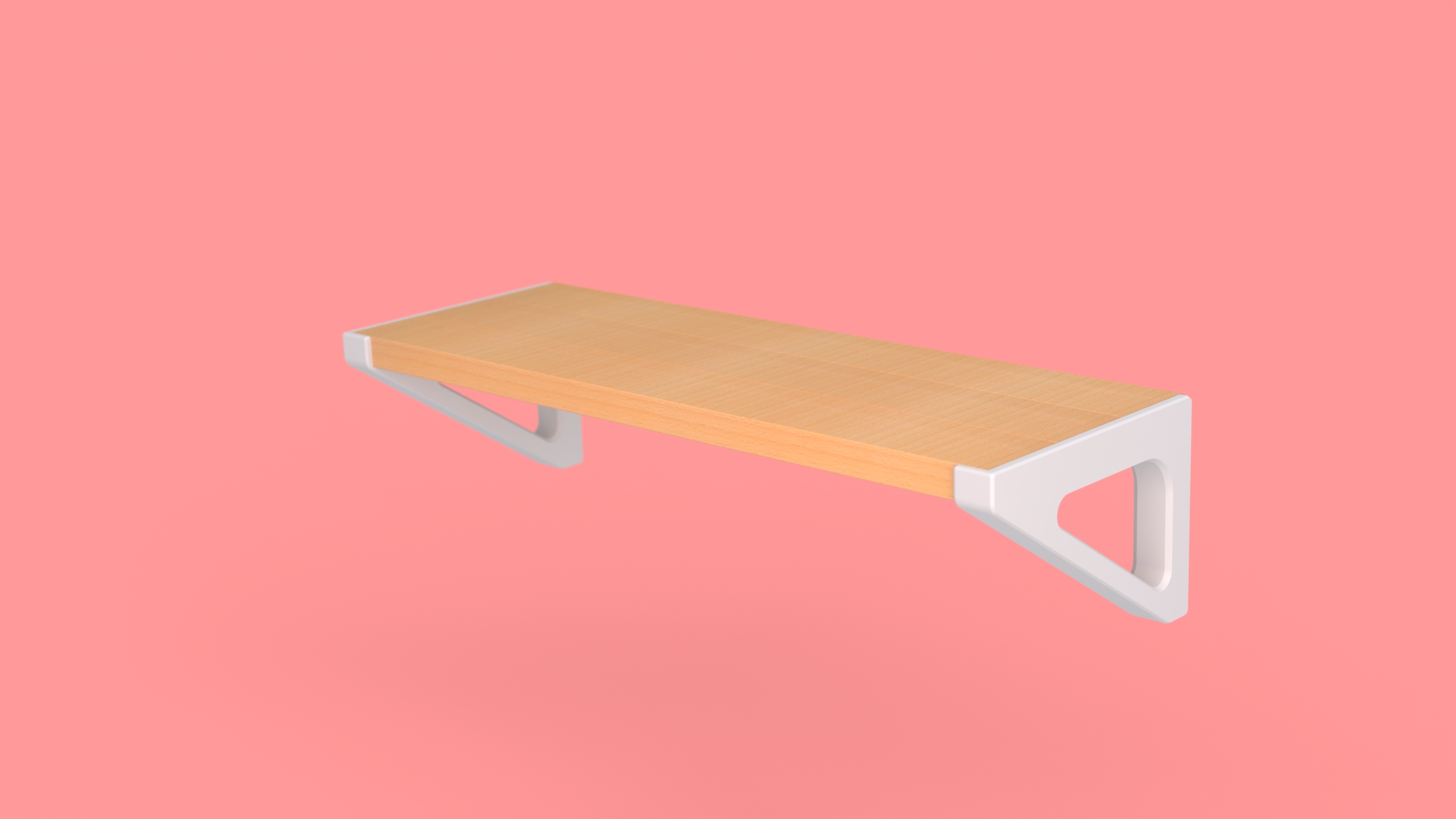 "Triangular" Stealth Mount Shelf Bracket System by Sus Manufactory