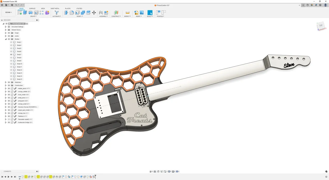 The Prusacaster - How to Design and 3D Print an Electric Guitar