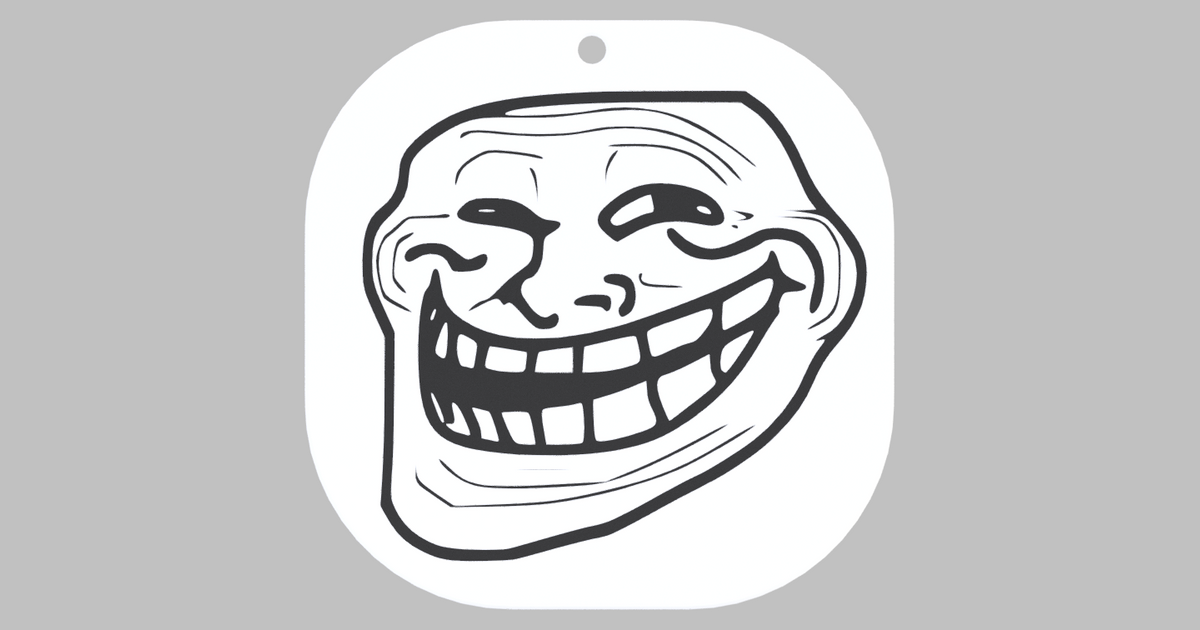 Troll Face (Reverse Print) by Art3Design, Download free STL model