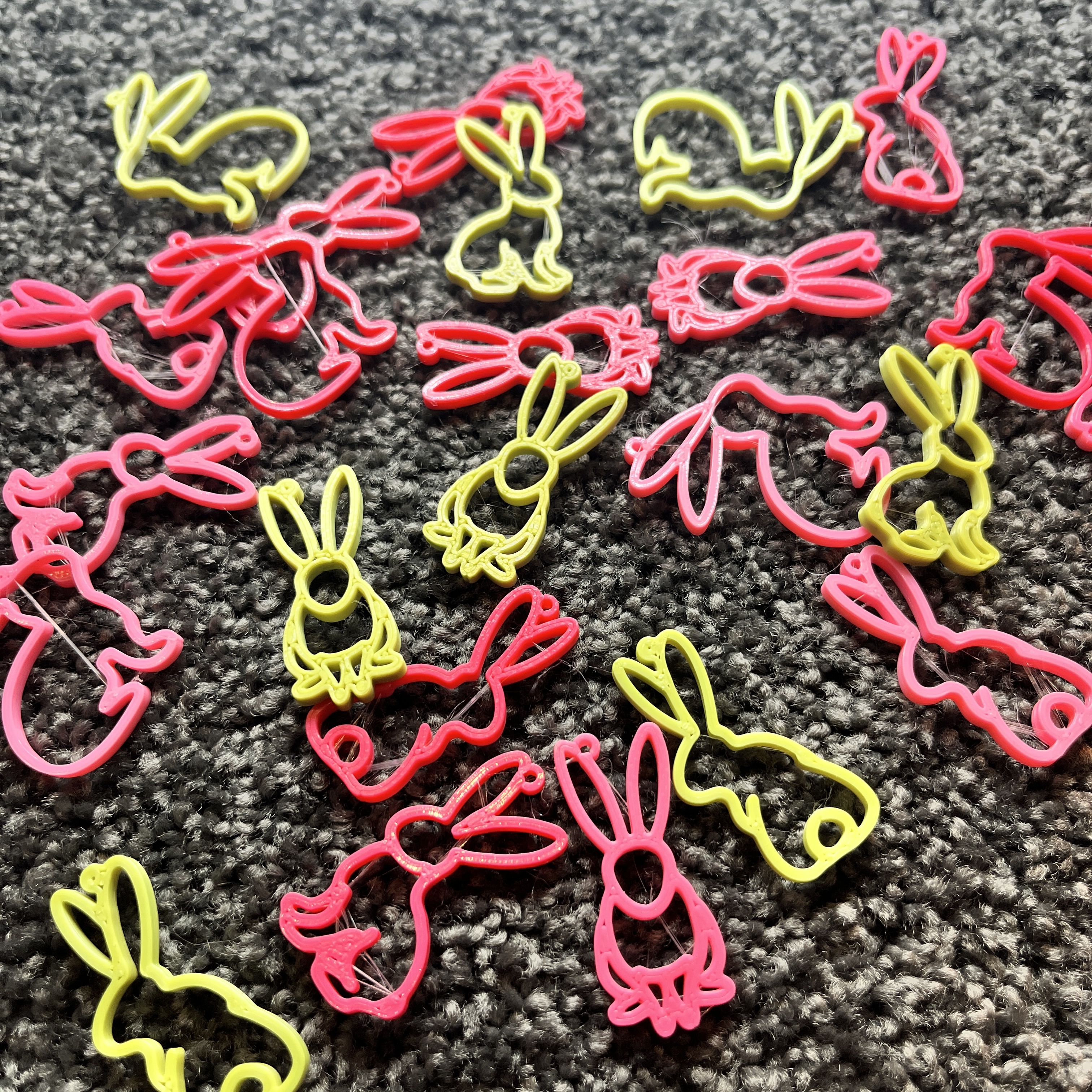 Rabbit Bunny Easter Earring Set