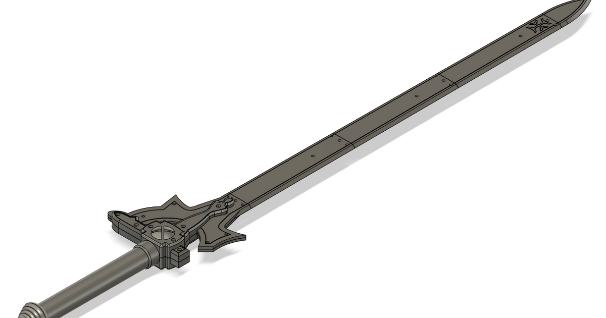 Elucidator Sword SAO by MikeTheSuperDad Download free STL model