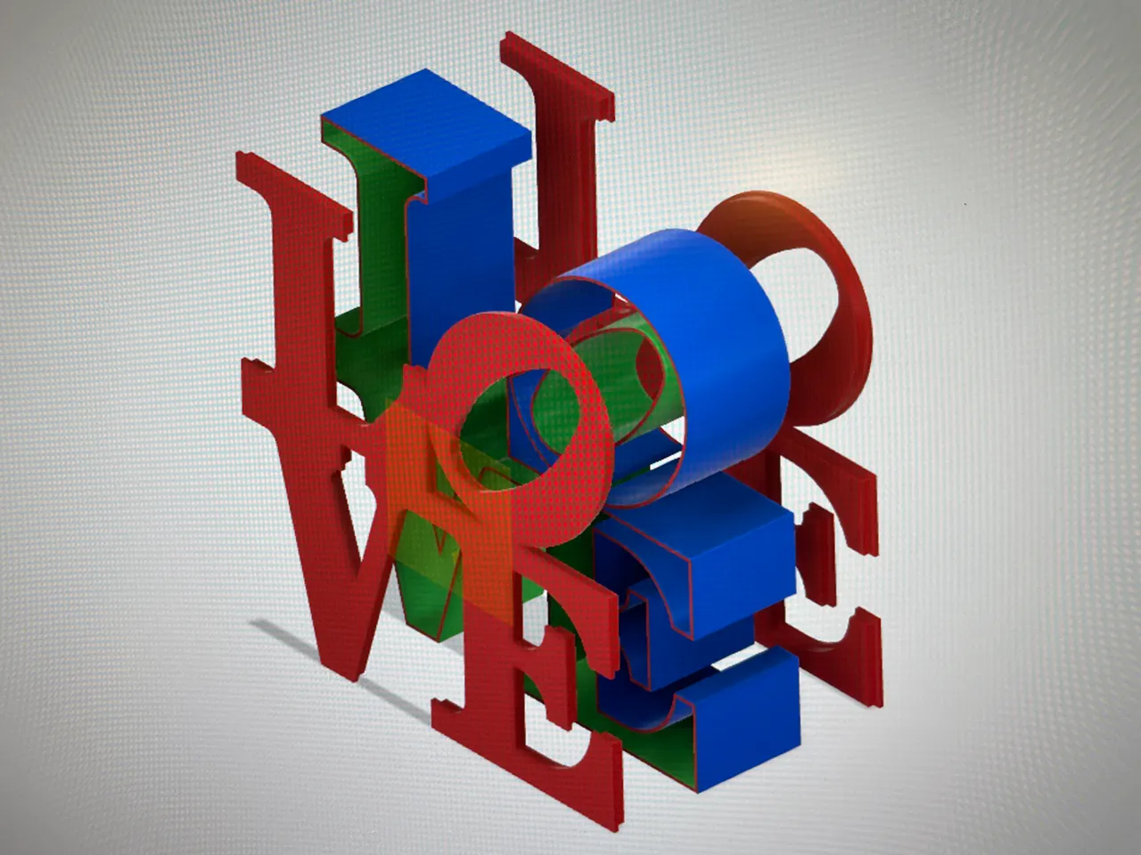LOVE Letters Statue (Love Squared) by Rithm3D | Download