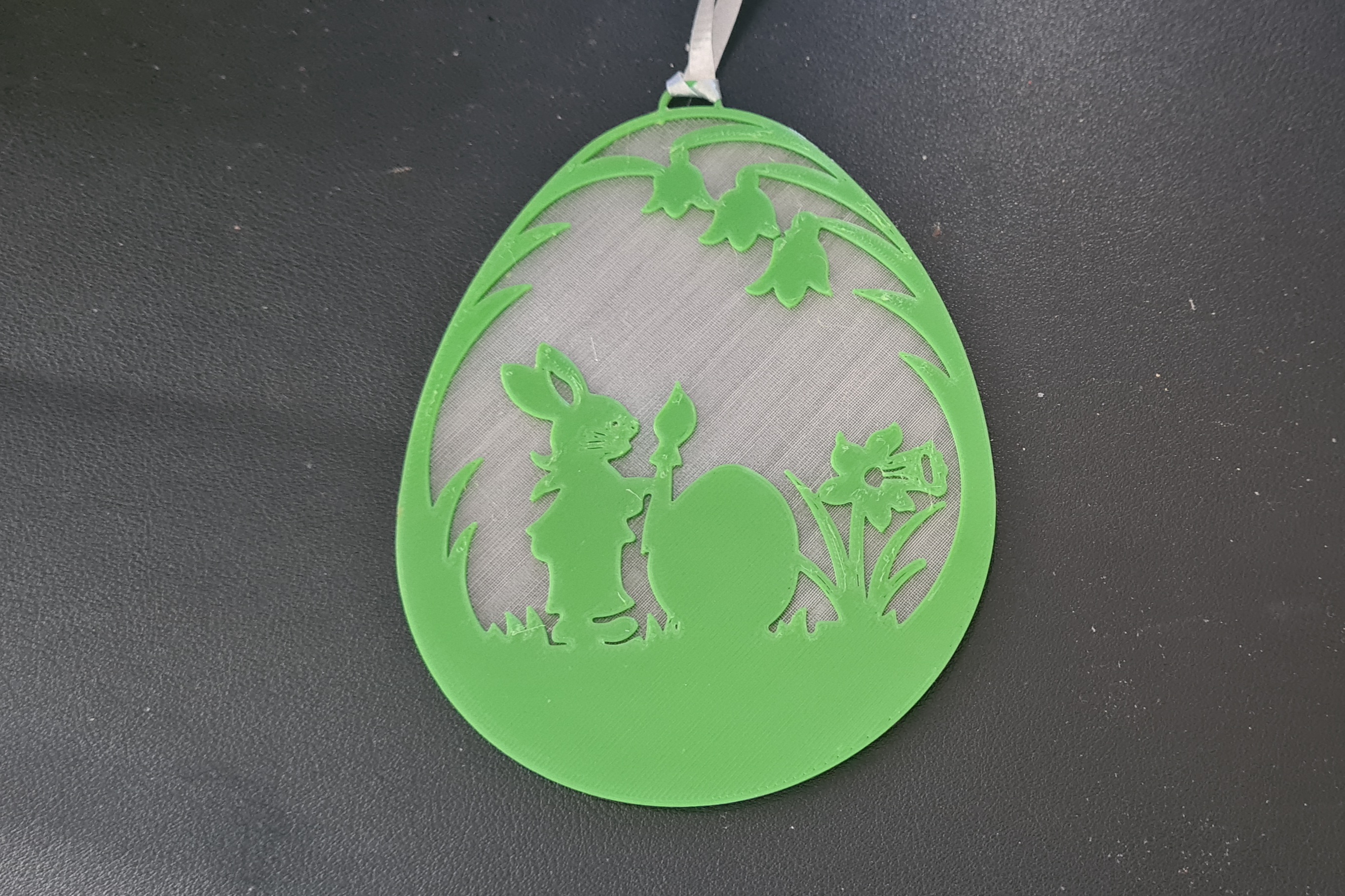 Easter Egg with Bunny Painting - Solid background — miniatura 2