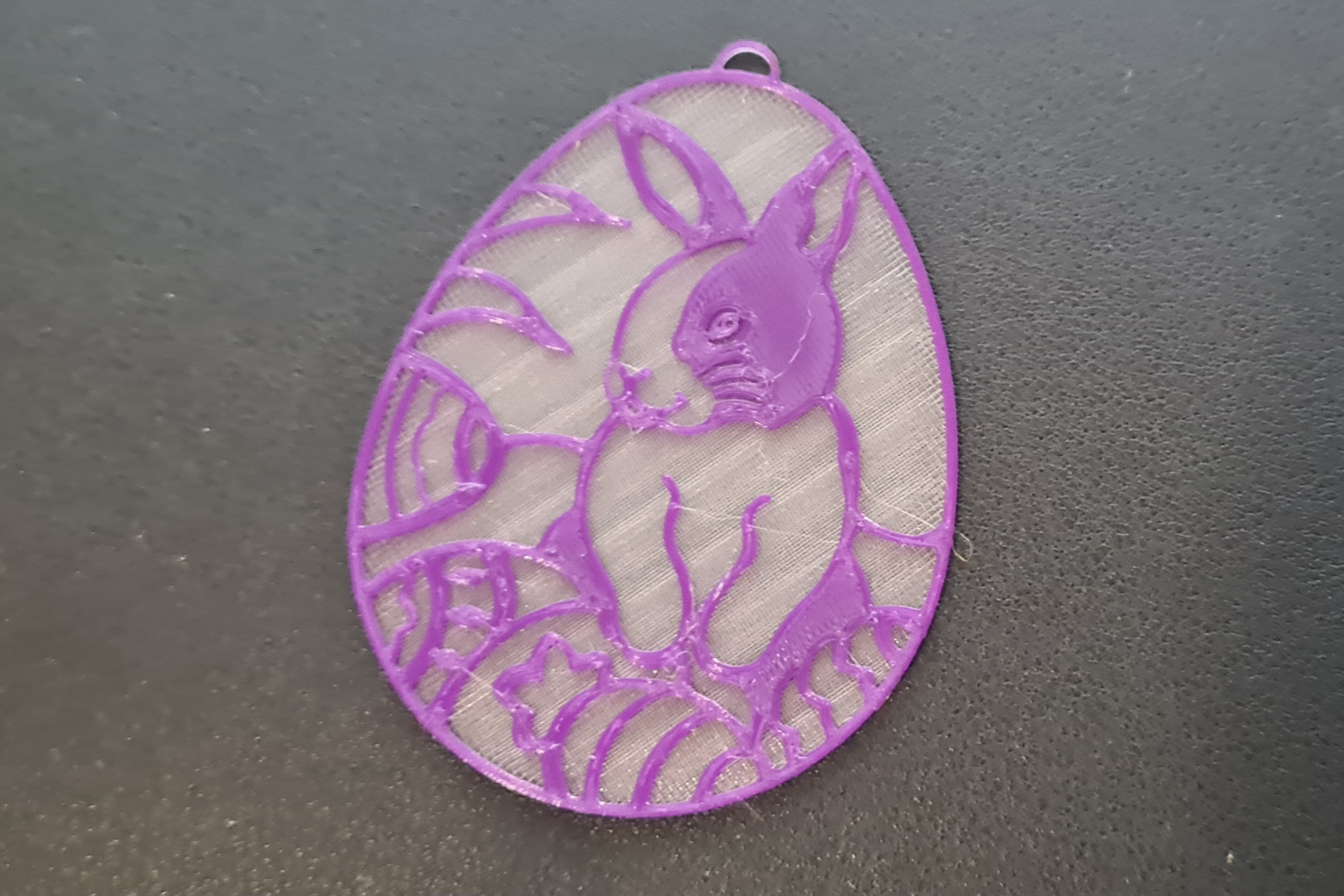 Easter Egg with Bunny and Eggs - Solid background