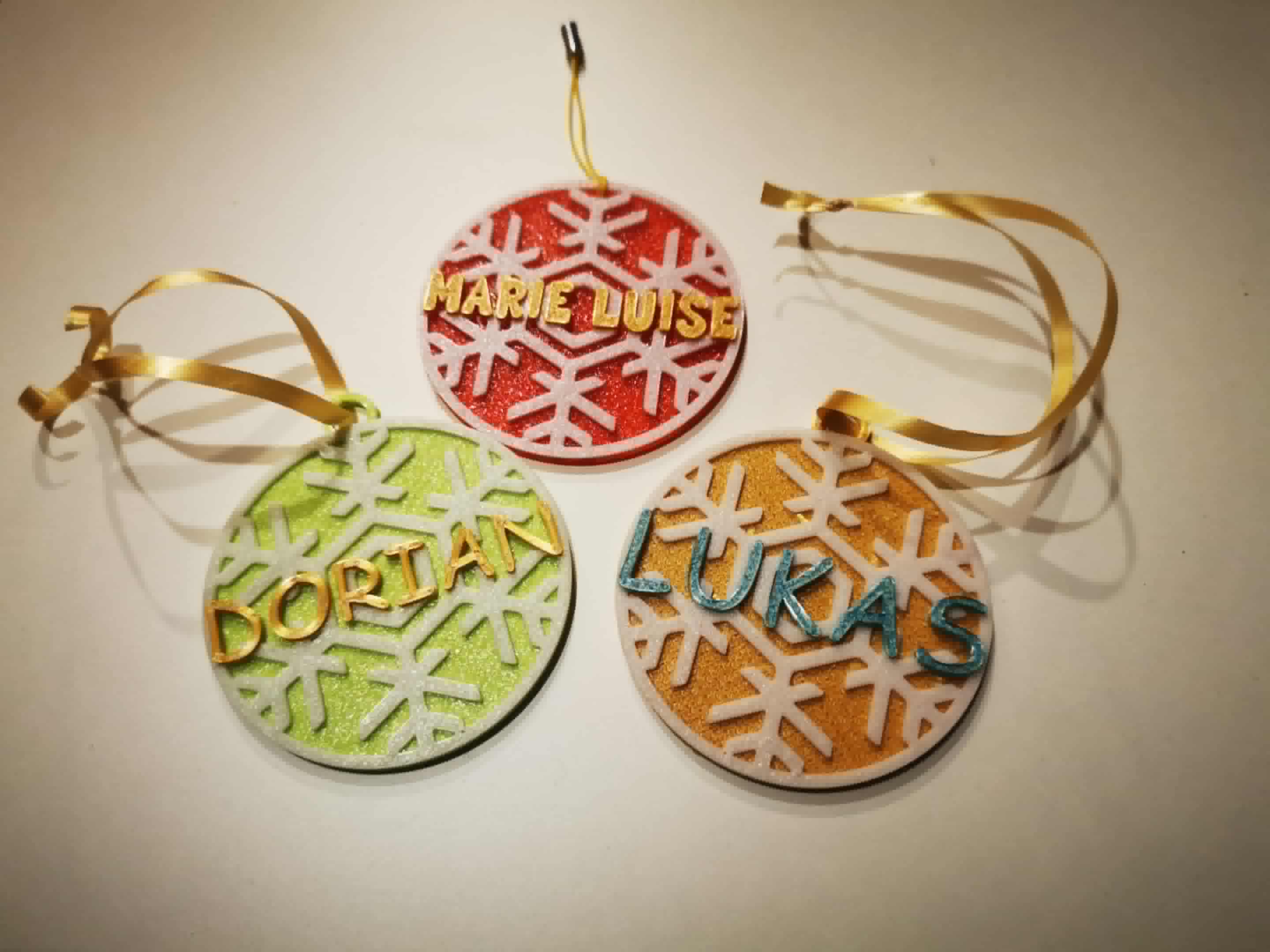 Snowflake Ball ornament Customizable