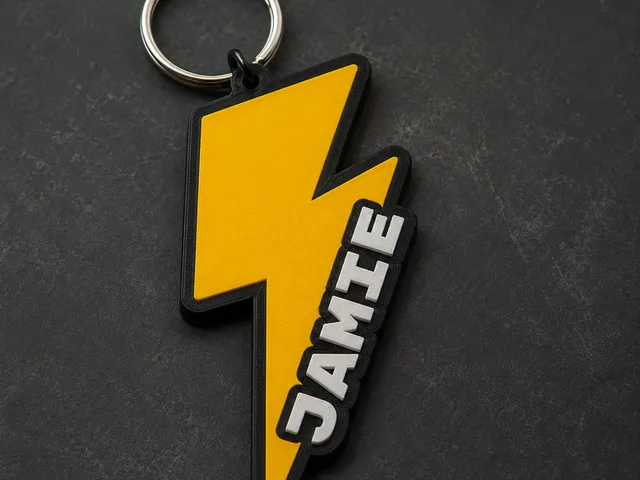 Jamie's lightning bolt keychain