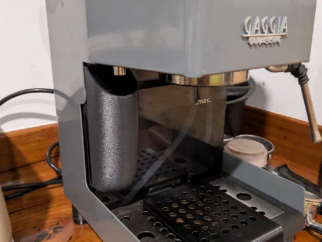 Gaggia 3 way valve dump water catch