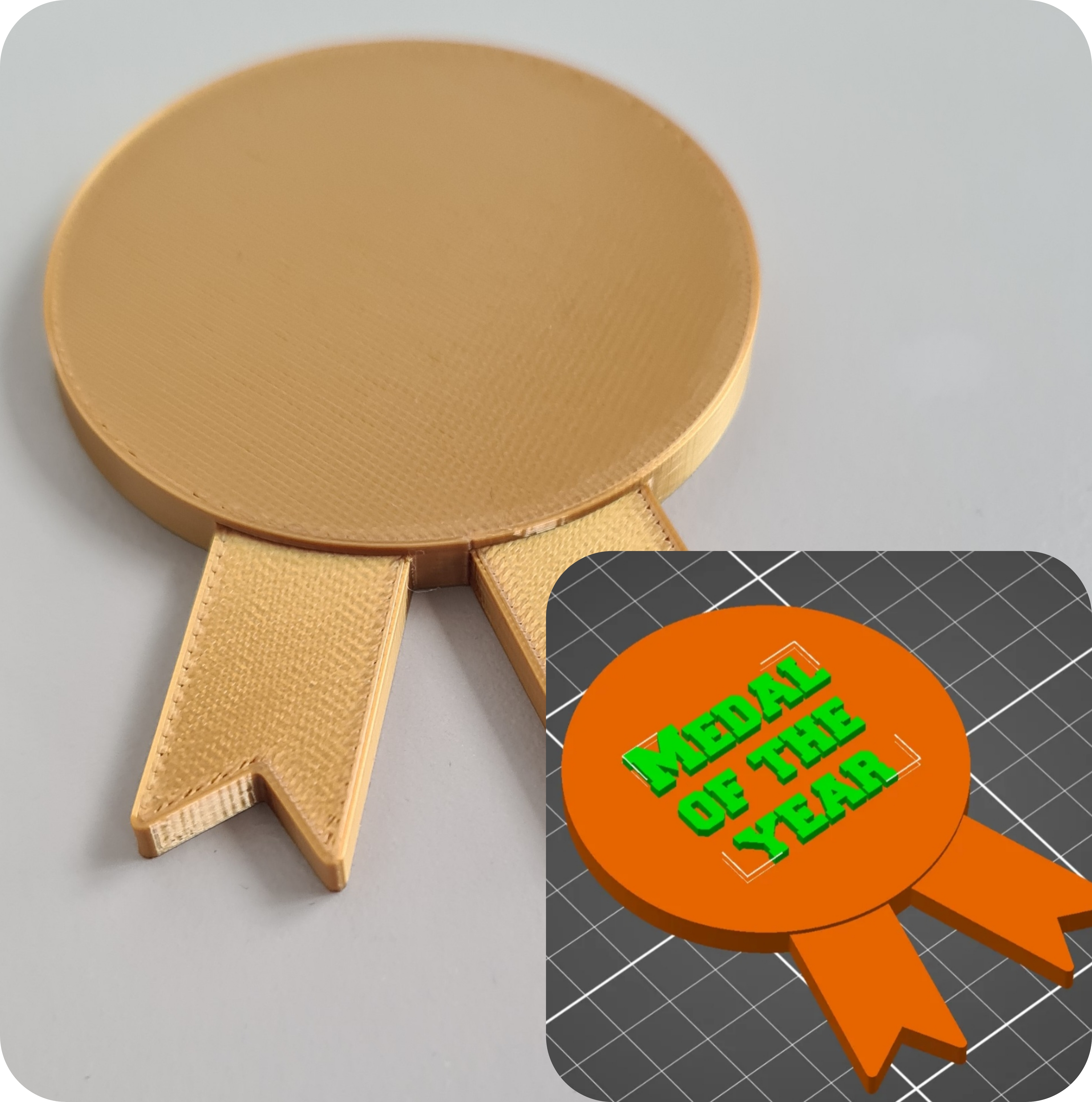 Emtpy medal (Customizable in PrusaSlicer!)
