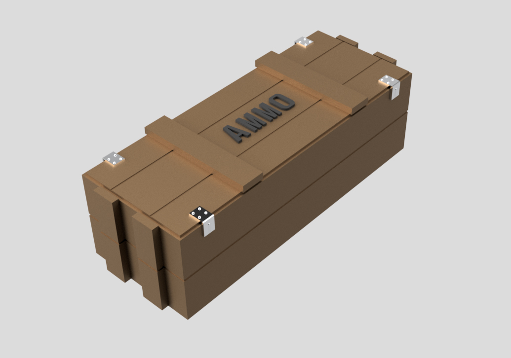 Miniatura 2 do modelo 3D Ammo Box (Resizable)
