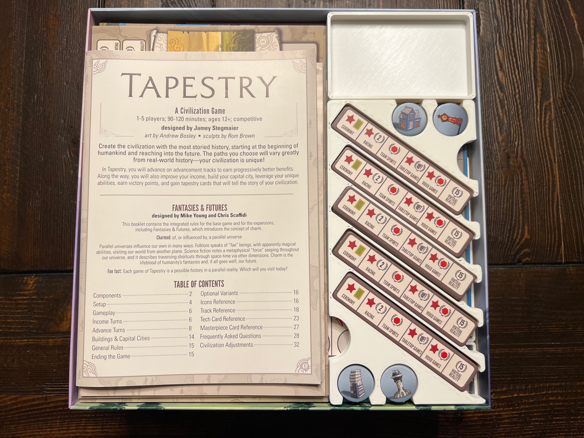 Tapestry Insert / Organizer Fits All Three Expansions (Fantasies