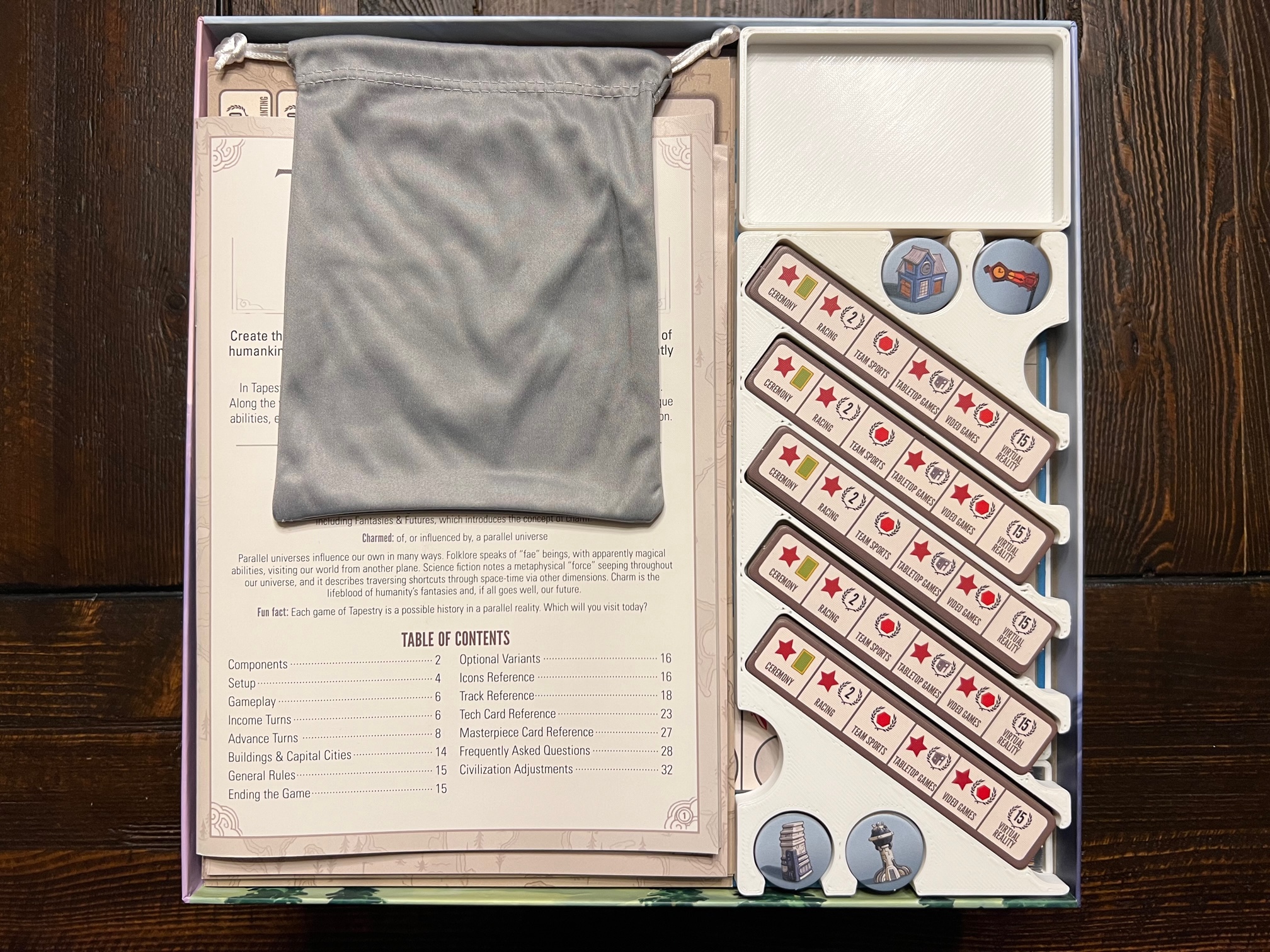 Tapestry Insert / Organizer Fits All Three Expansions (Fantasies