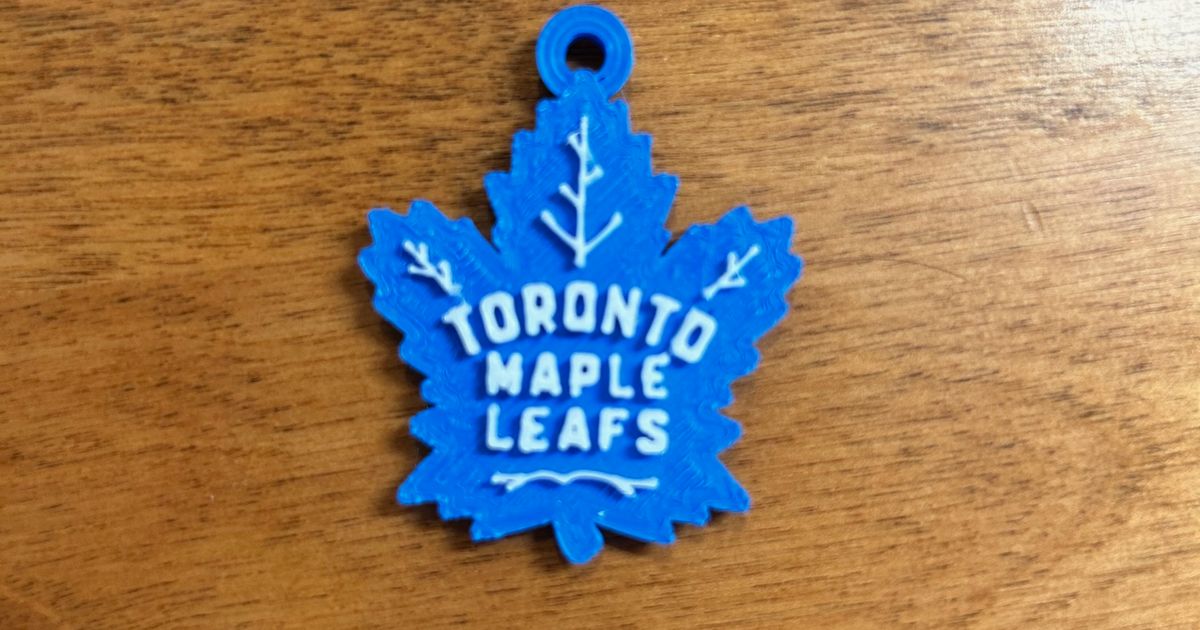 Toronto Maple Leafs Keychain by Todd Melanson Download free STL model