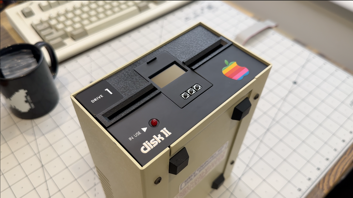 Custom Faceplate for Floppy Emu + Apple Disk 2 build by polymatt