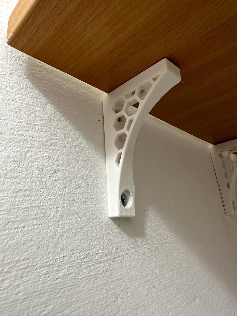 Small shelf holder honeycomb pattern