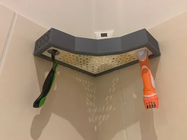 Shower caddy for corner