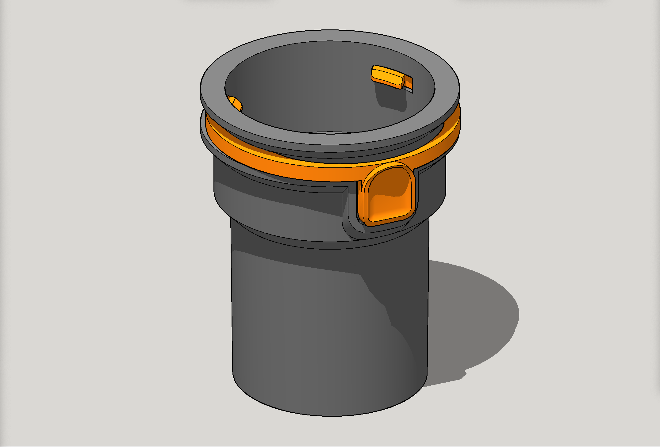2.5" shop vac hose connector/adapter, tapered end - printed replacement for a stock Vacmaster part (v1.0)