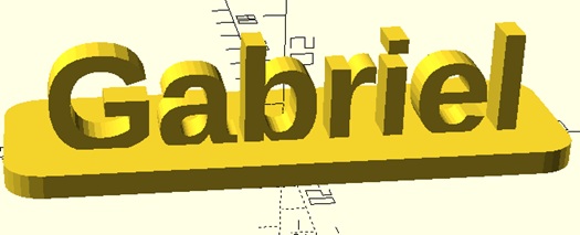 gabriel nameplate