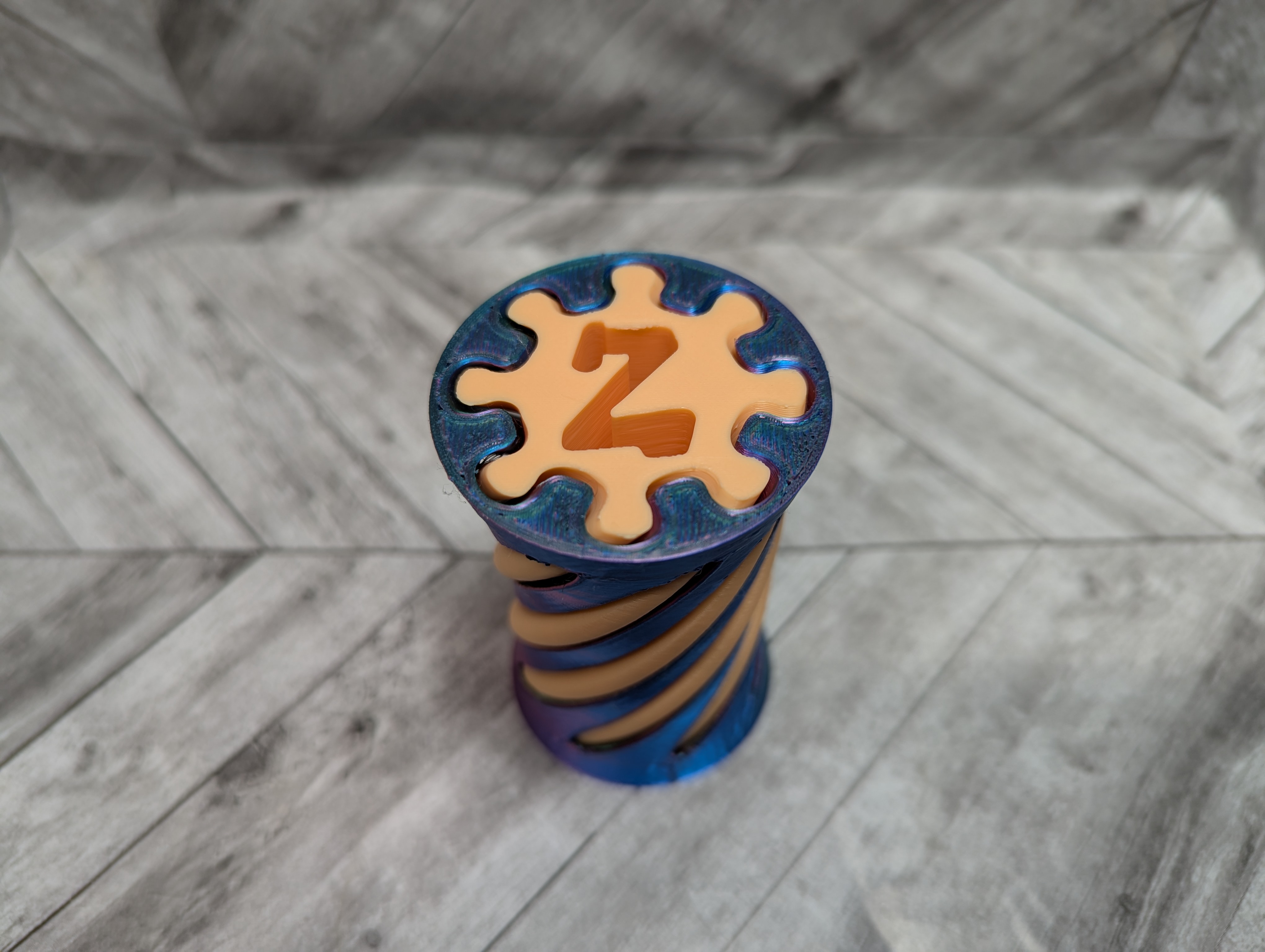 Letter Z Spiral Vortex Fidget