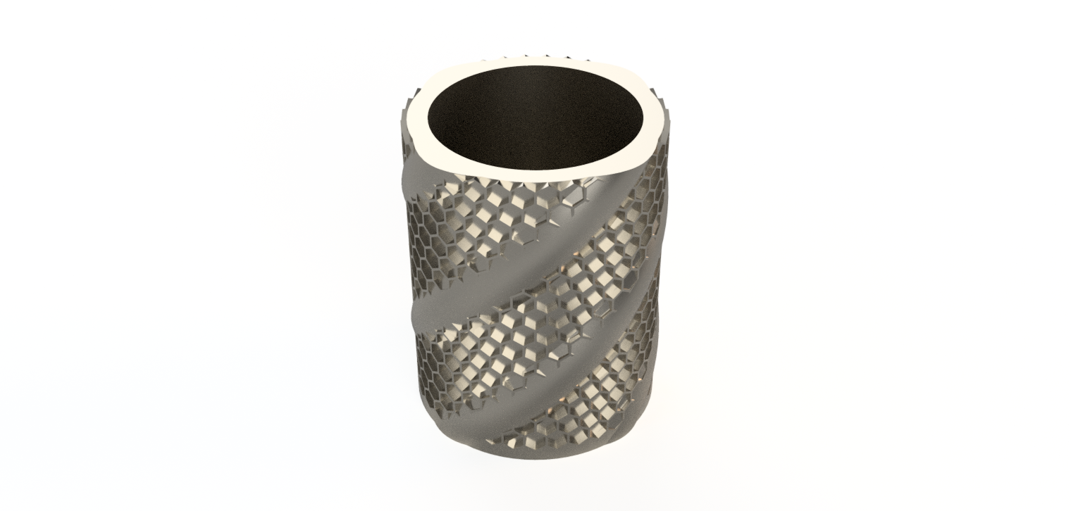 HEXA twisted pot vase / pen holder (also for FLSUN V400)