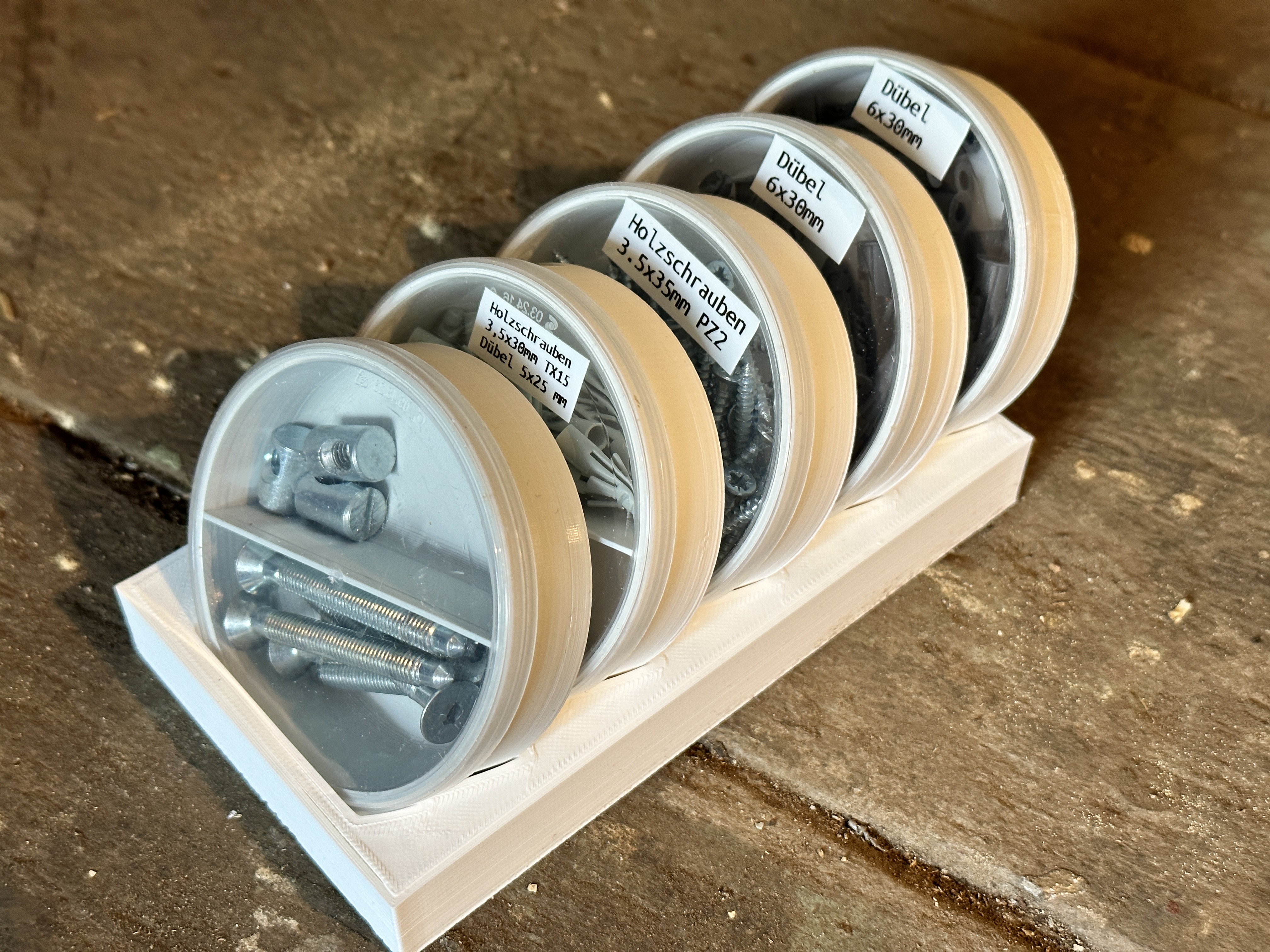 Pringles-lid-sized organizer system