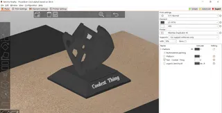 3D benchy with organic support "Coolest Thing" Trophy