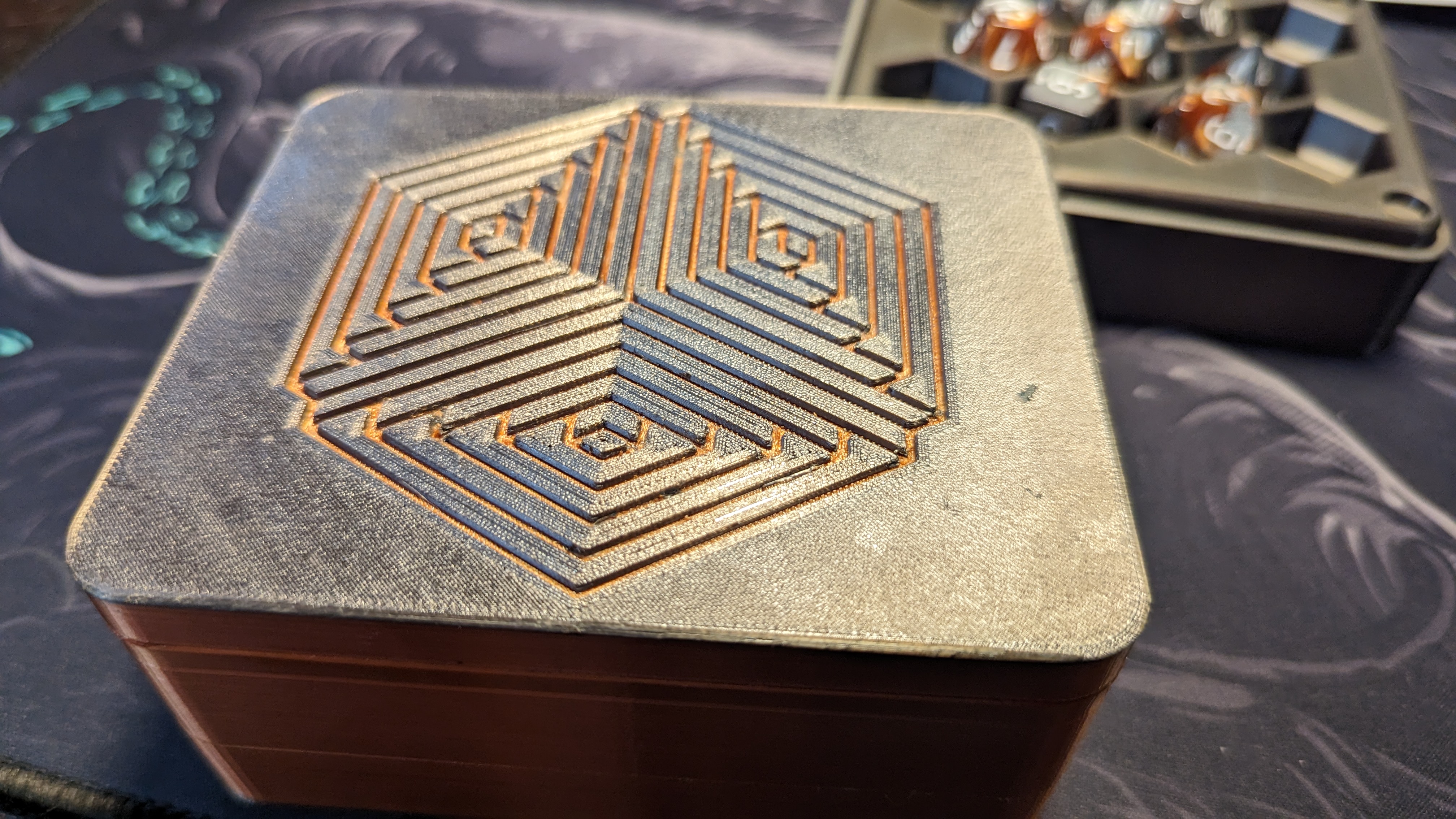Rectangular Magnetic Stacking Dice Box w/Custom Logos