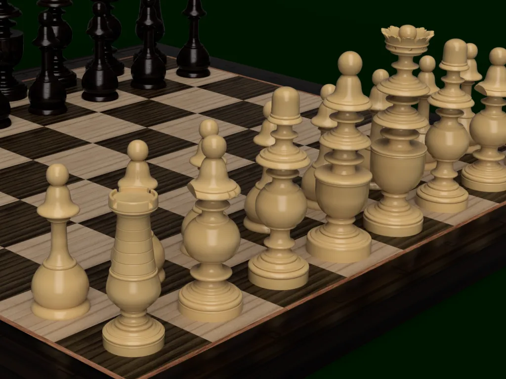 Download A Timeless Game - Vintage Ivory Chess Pieces Wallpaper