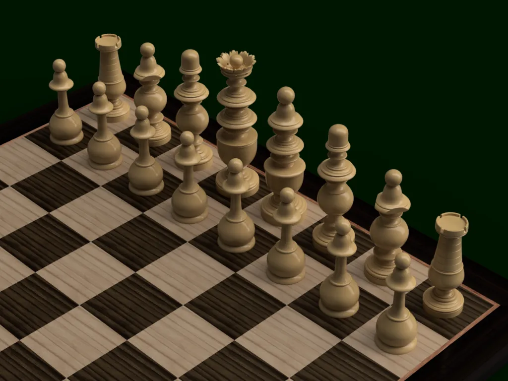 Download A Timeless Game - Vintage Ivory Chess Pieces Wallpaper