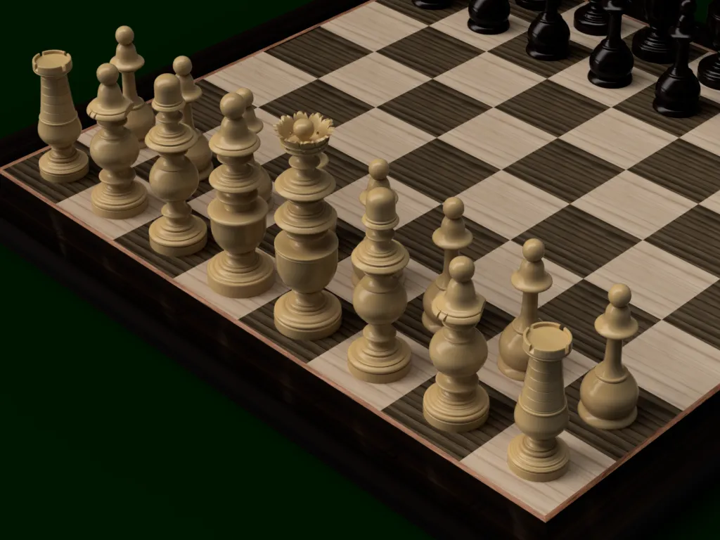 French Directoire Chess Set by Jeff Burton, Download free STL model