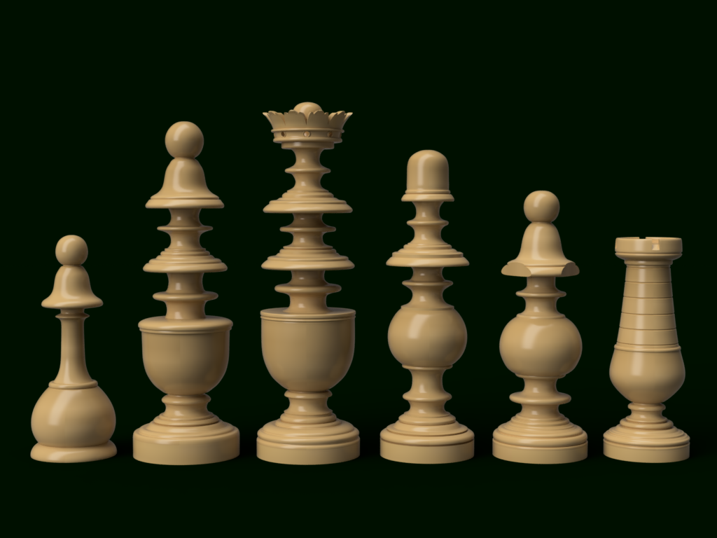 French Directoire Chess Set by Jeff Burton Download free STL model