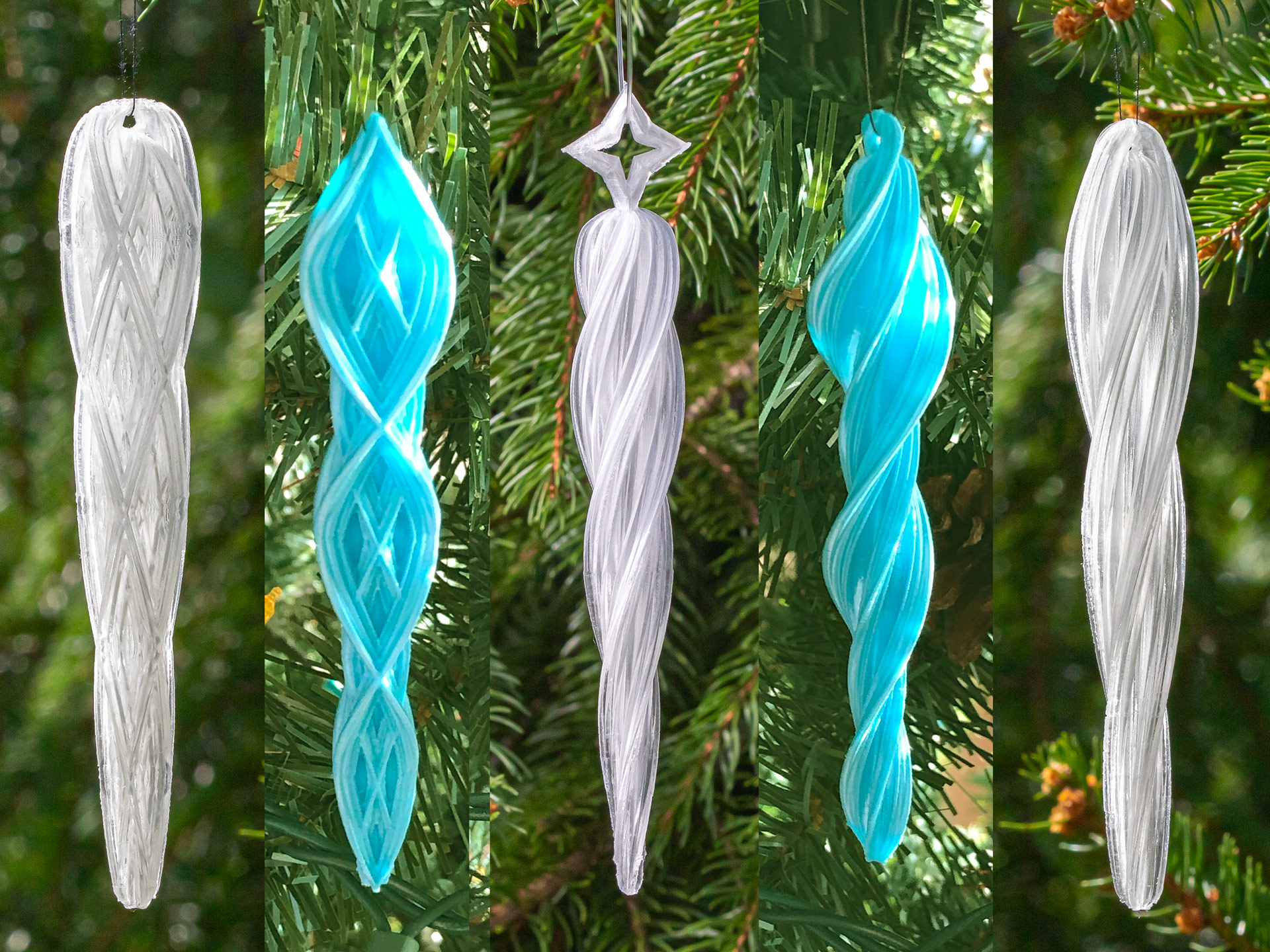 Christmas Icicle Ornament Collection