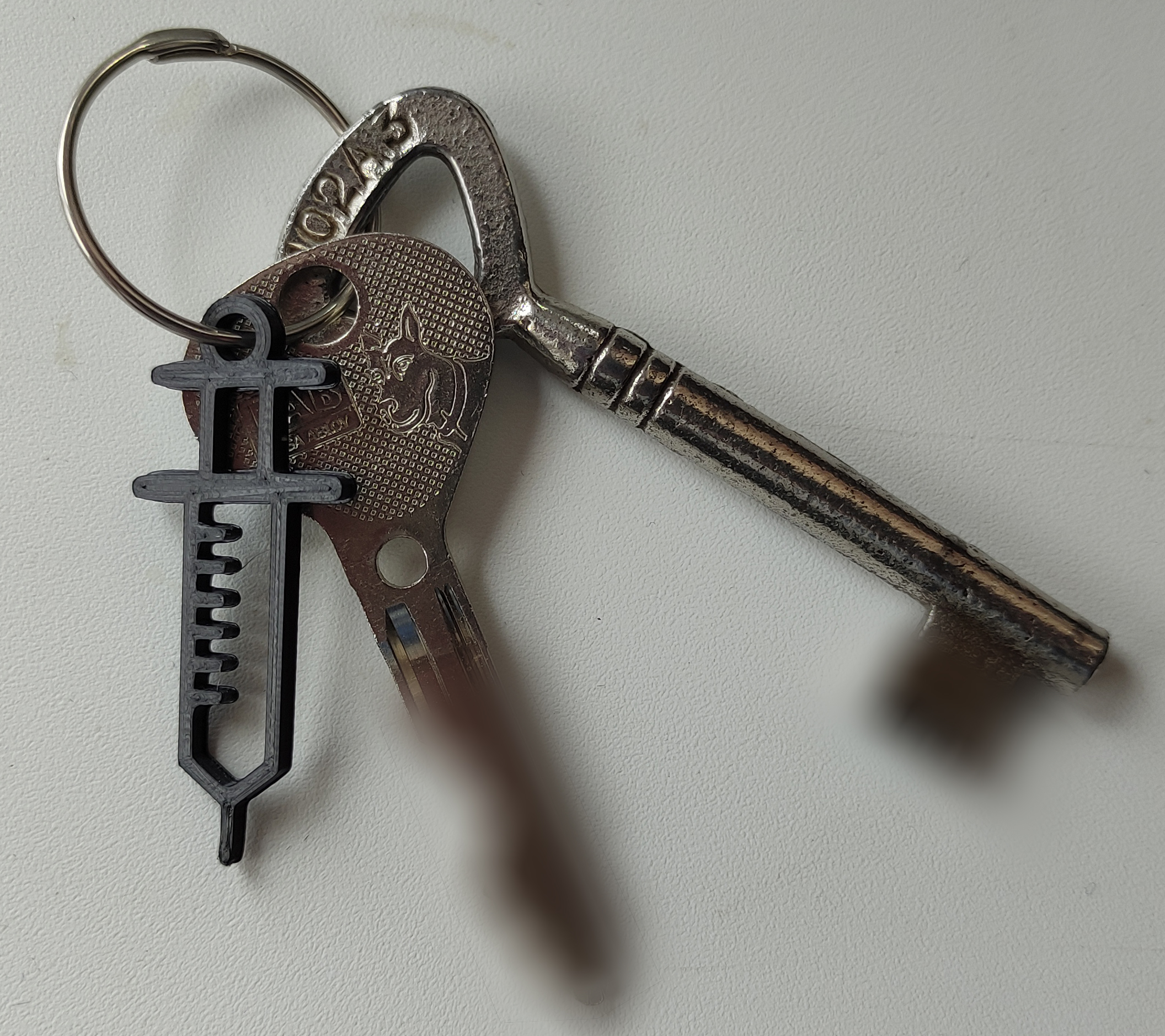 Syringe keychain
