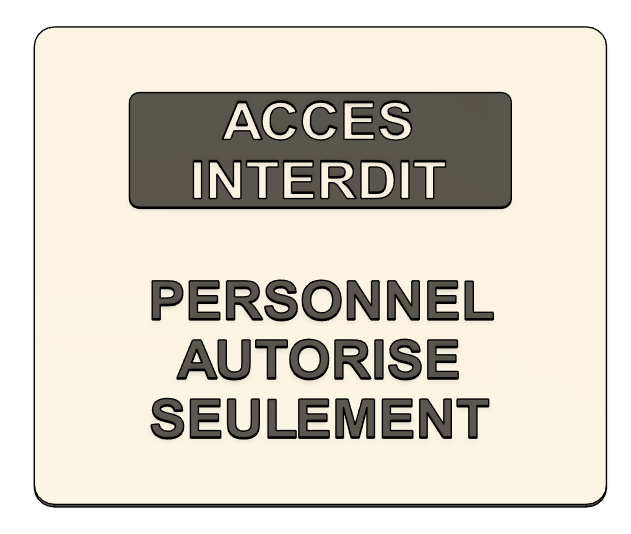 Plaque avertissement