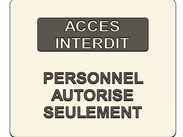 Plaque avertissement