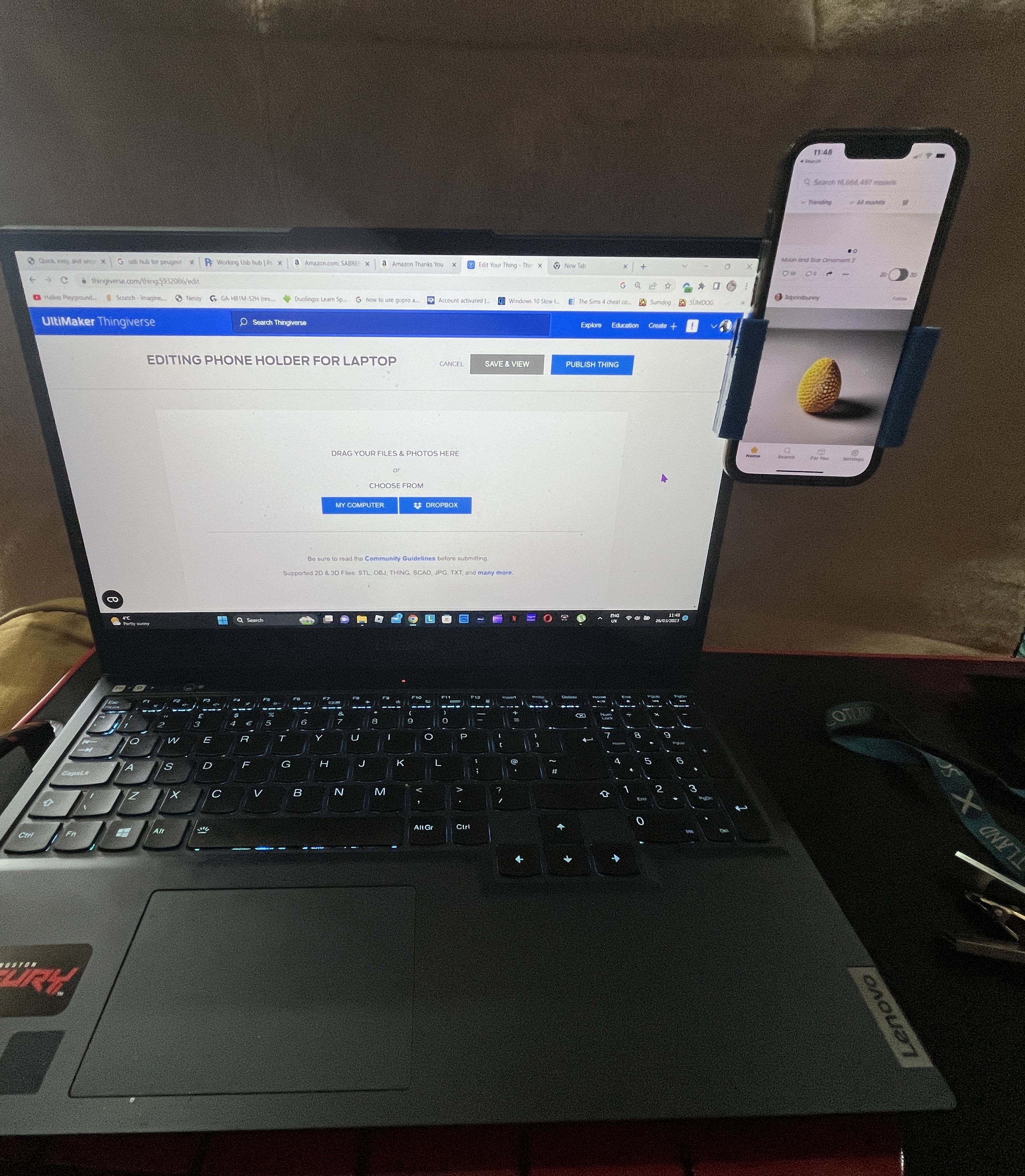 Phone Holder for Laptop Universal