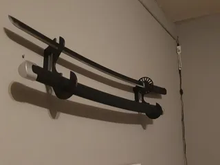 Wall holder for sword and case by Rh82 | Download free STL model ...