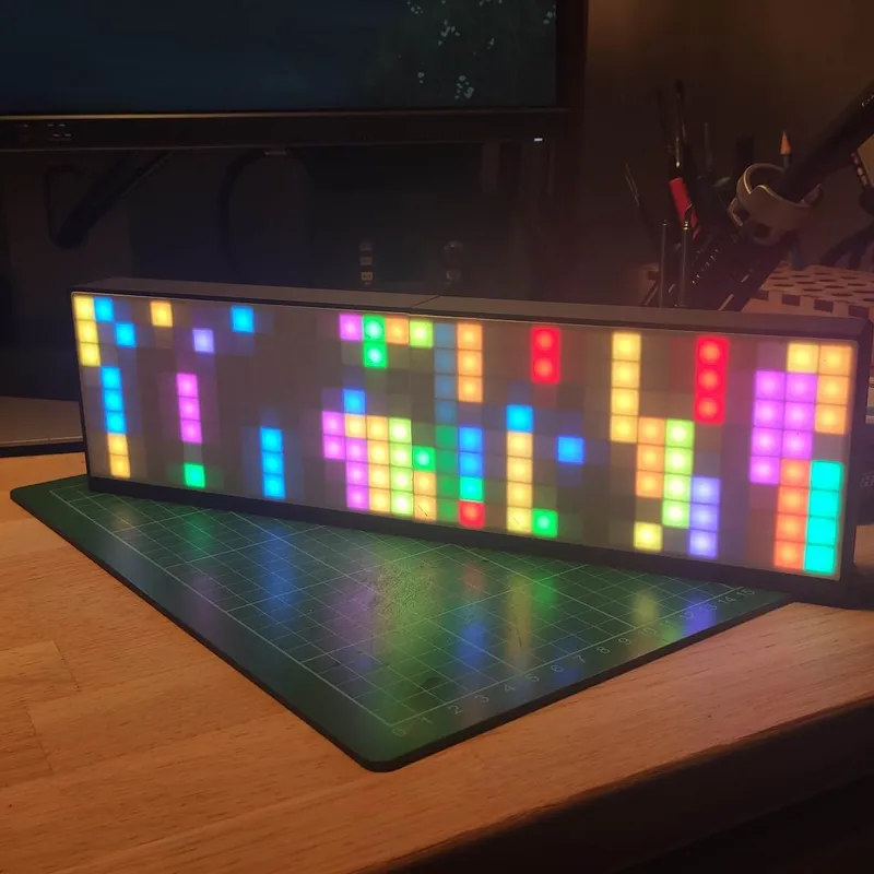 Free STL file LED RGB Matrix WS2812B ESP32 WLED 32x32 round square grid  screen IKEA picture frame diffusor sound active 🟪・3D printing template to  download・Cults