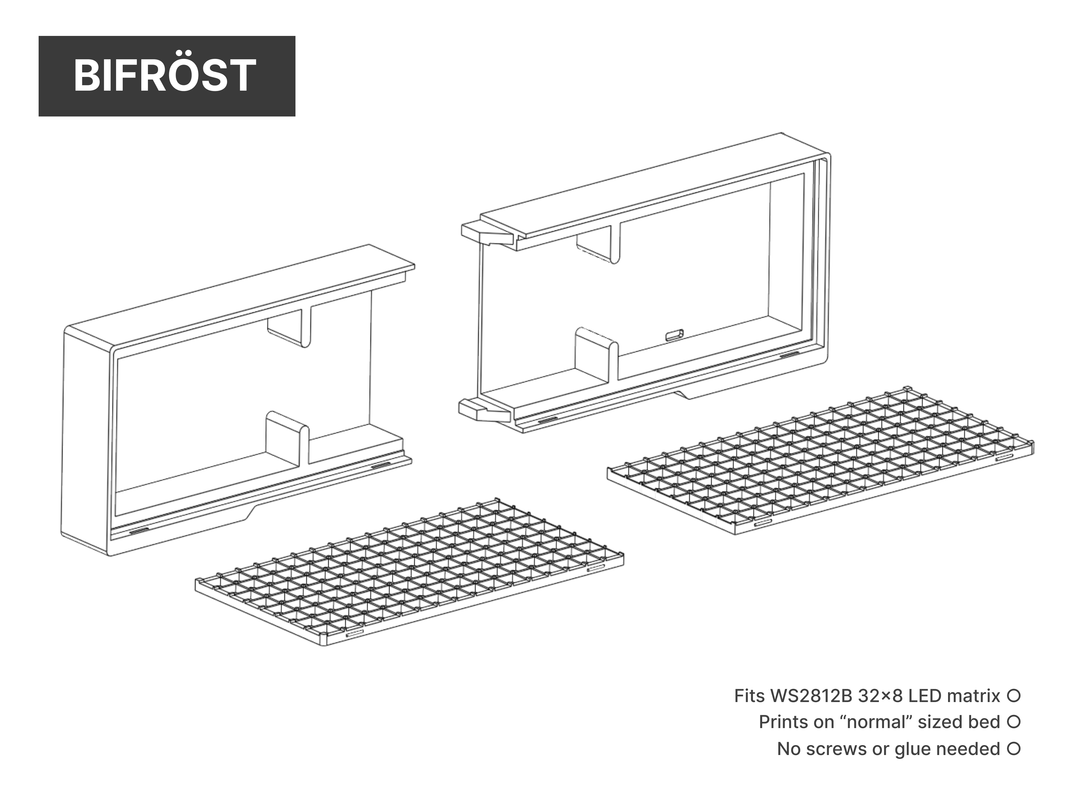 Miniatura 2 do modelo 3D BIFRÖST - LED matrix case