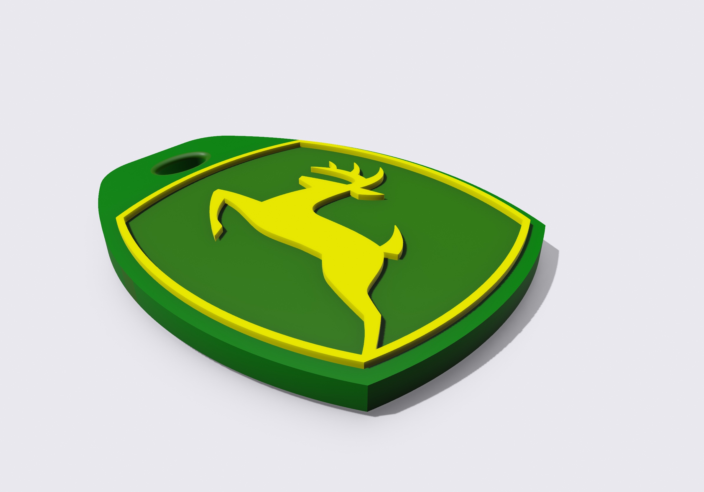 Miniatura 3 do modelo 3D Key ring John Deere