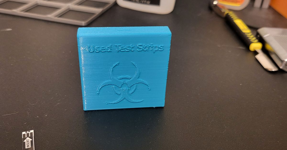 Diabetes Test Strip Disposal Box by Andrew Fiorello Download free STL