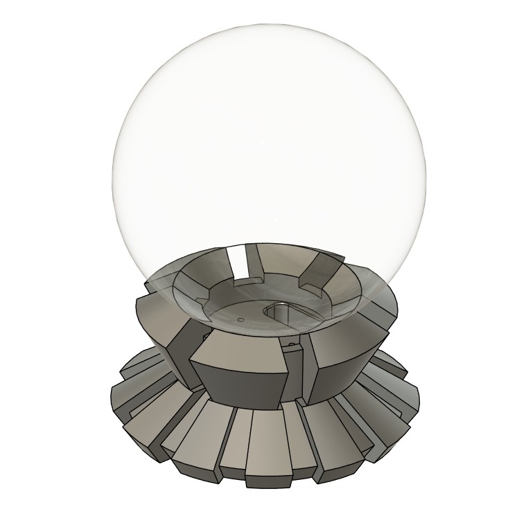 LED Lamp Base - Crystal Ball 80mm Diameter