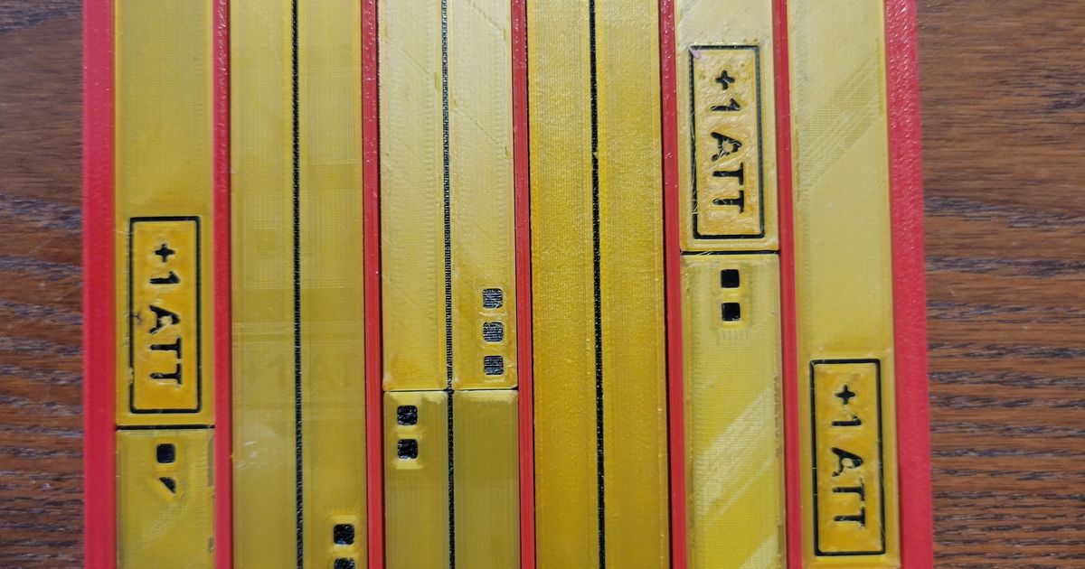 2Sided XWing 2.0 TMG Maneuver Templates and Range Rules by Scotty7642