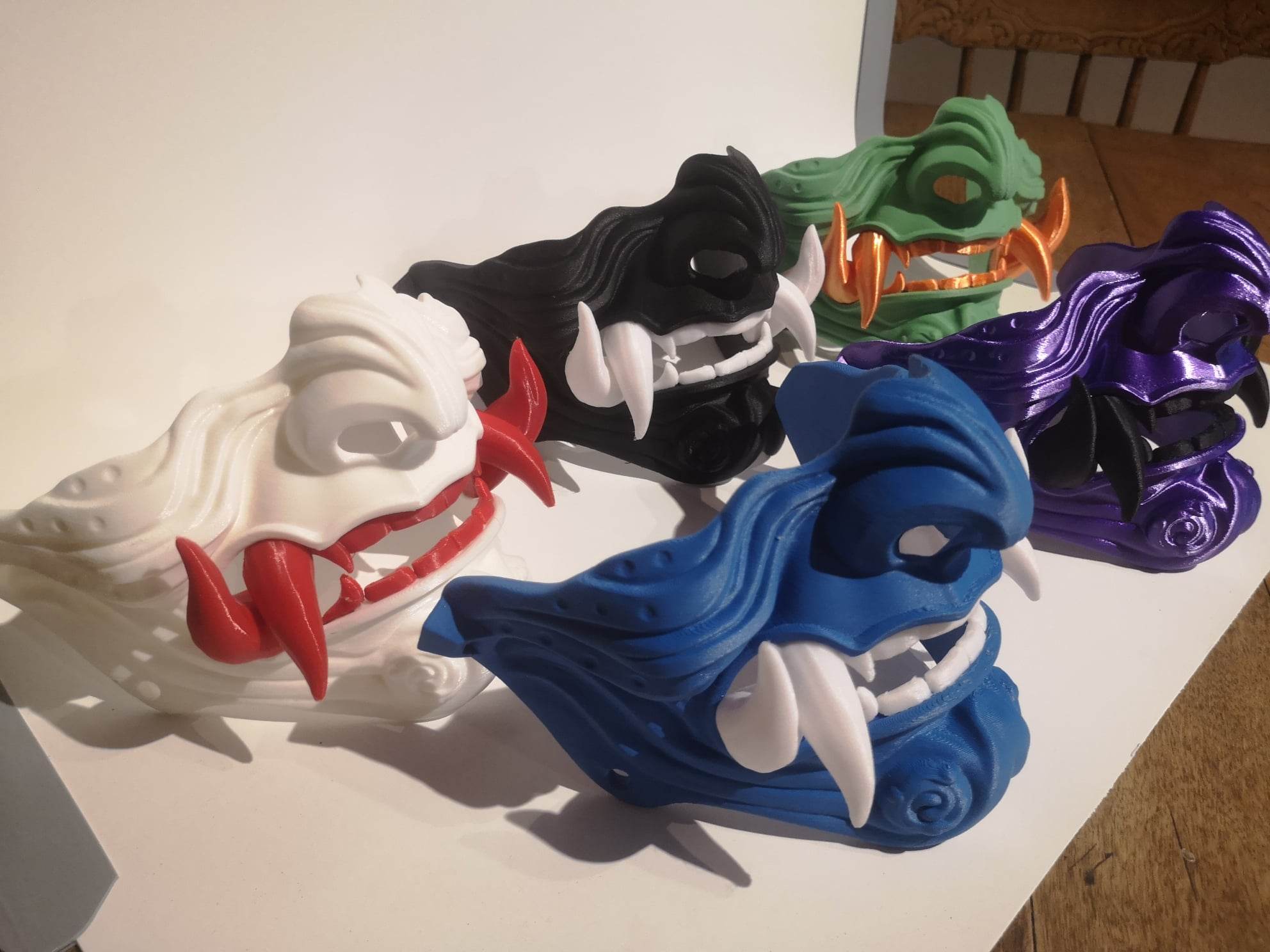 Miniatura 3 do modelo 3D Samurai Mask Model 3 (split for multiple colors)
